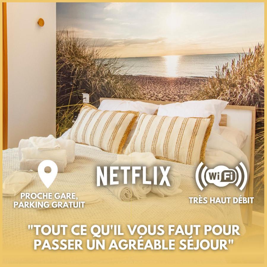 Soleil D'Ete - Netflix & Wifi - Balcon - Climatisation - Parking Gratuit - Check-In 24H24 - Emplacement Velos - Goodmarning Châlons-en-Champagne Kültér fotó